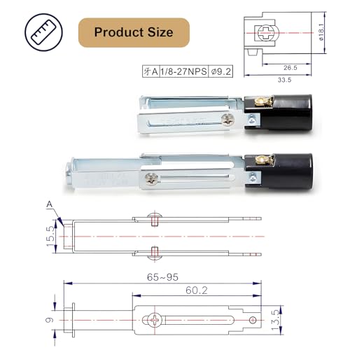 E-12 Length Adjustable Bulb Socket Chandelier Socket with Cardboard Insulator (4，Pack)