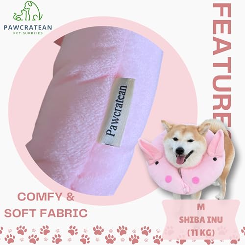 Adjustable Comfy Flower Style Elizabeth Collar for Cats Puppies Soft Recovery Cone Pet Protective Neck Collar (Pink Pig (Open Ring), Small) - color: Pink Pig (Open Ring), size: Small