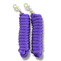 2 Pack Sturdy 10ft Poly Lead Ropes for Horses & Livestock, 5/8" Wide, Bolt Snap (Violet) - color: Violet