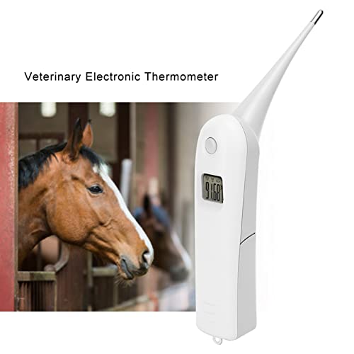 Tiiyee Pet Thermometer, Fast Digital Veterinary Thermometer Electronic | Waterproof Flexible Round Tip, Accurate Temperature Readings for Cats Dogs Horse Cattle Pigs Sheep, Livestock Fever Detection