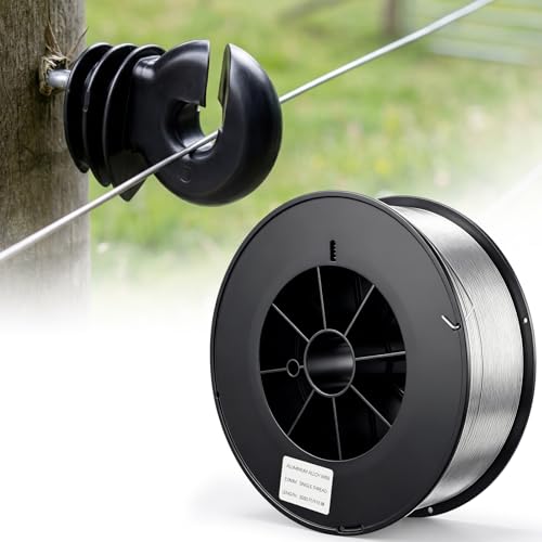 Gisafai 3000 ft 14 Gauge Aluminum Wire for Electric Fencing, Aluminum Alloy Wire for Electric Fencing, High Conductivity & Durability - size: 3000 ft 14 Gauge