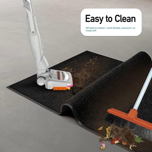 MaxMat® 4-Pack Extra Large Commercial Floor Mat, 3 x 5 Feet Heavy Duty, Waterproof, Low-Profile, Easy to Clean, Rubber Entry Mat (Black, 3 x 5 Feet - 4 Pack) - color: Black, size: 3 x 5 Feet - 4 Pack