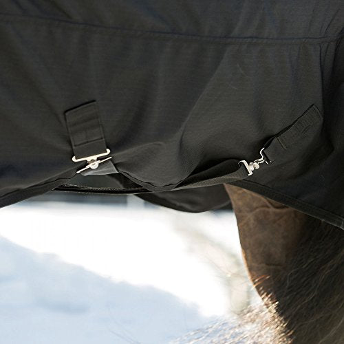 HORZE Nevada 1200D Waterproof Turnout Sheet - Black - Size: 57 - size: 56 in