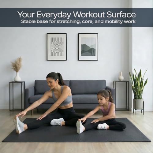 Traxxon by FlooringInc Rubber Gym Flooring Roll, Heavy Duty Recycled Rubber Floor Mats for Home Gym, Garage Gym Floor Mat, Horse Stall Mat (1/4" Thick | Black | 4'x10' | 40 Sq Ft)