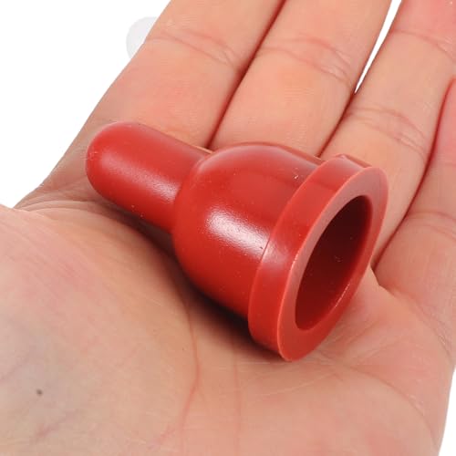 UPKOCH 6 Pcs Goat Nipples for Feeding Baby Goats, Red Rubber Lamb Nipple Milk Bottle Pacifier, Orphaned Sheep Small Animal Feed Supplies
