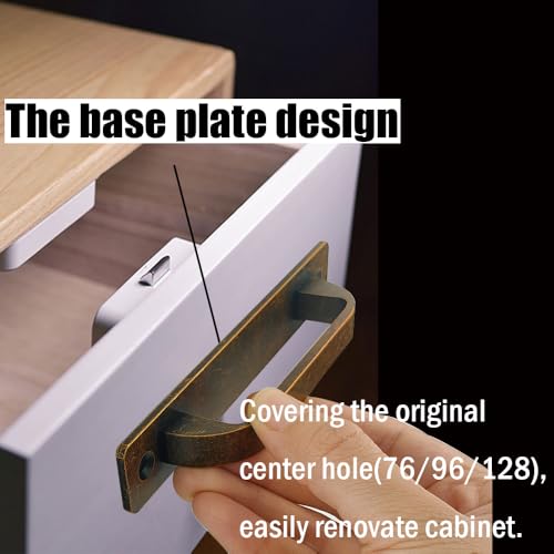 12 Pack 5 Inch 128 mm FlatCopper Cabinet Handles Aluminum Cabinet Pulls Drawer Pulls - color: FlatCopper, size: 5 Inch