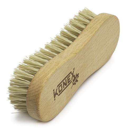 Konex Heavy-Duty Peanut-Shaped Brush 2-Pack, Durable and Long-Lasting Design for Tough Surfaces, Home and Industrial Use