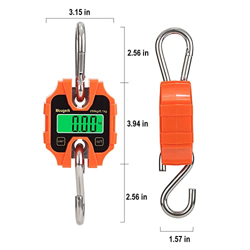 551 lb 250 kg Digital Hanging Scales Heavy Duty Crane Scale | High precision sensor, Large capacity, Portable design, 2 AAA Batteries(Not Included)