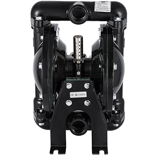 VEVOR Air-Operated Double Diaphragm Pump 1 inch Inlet Outlet Aluminum 35 GPM Max 120PSI, Nitrile Diaphragm, QBY4-25L-1inch-35 - size: 22 GPM
