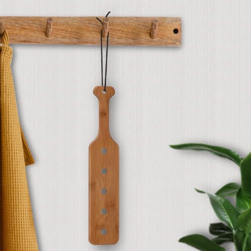 14inch Bamboo Paddle with Holes,Unfinished Wooden Paddle,1 Pack | Size : 14 x 2.75 x 0.6 Inches, Thickened Bamboo With Airflow Holes, Smooth Surface for Crafts and Decorating - size: 14 inch