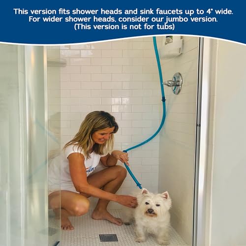 Rinseroo Dog Spot Washer, 6ft Slip-On Shower Hose | Fits Showerheads Up to 4", Easy Pet Rinsing, Stress-Free Cleaning Without Full Bath, Shark Tank Product, Not for Tubs