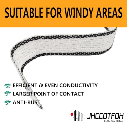 Electric Fence Polytape, 5 Strands of Electrical Conductors Poly Electric Fence Tape, 656 Feet Roll