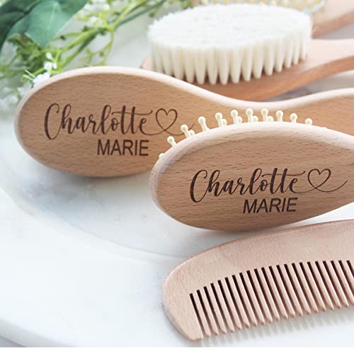 Baby Hair Brush | Personalized Baby Gifts | Wooden | Cradle Cap Brush | Gifts | Baby Girl Gifts