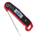 Lonicera Instant-Read Meat Thermometer, 1-Second, IP67 Waterproof, Red | Thermocouple sensor delivers readings in 1 second with ±0.9°F accuracy, plus IP67 waterproofing, auto-rotate and wake - color: RED