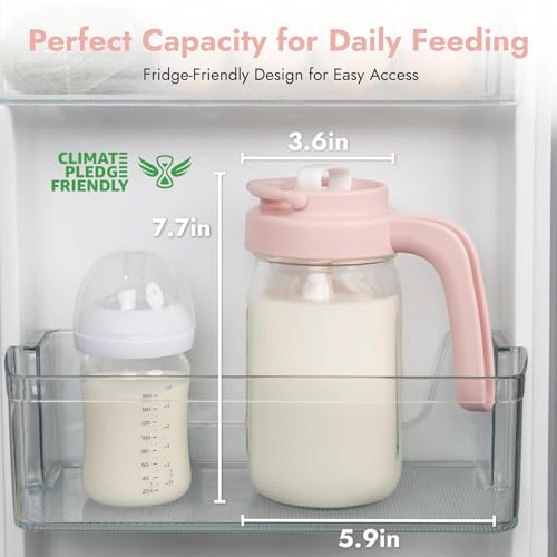 Papablic Breast Milk Alcohol Test Strips and Glass Formula Mixing Pitcher