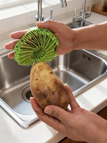 Egg Washer for Fresh Eggs - Egg Cleaner for Fruits and Vegetables, Keeps Produce Fresh (2, Green) - color: Green
