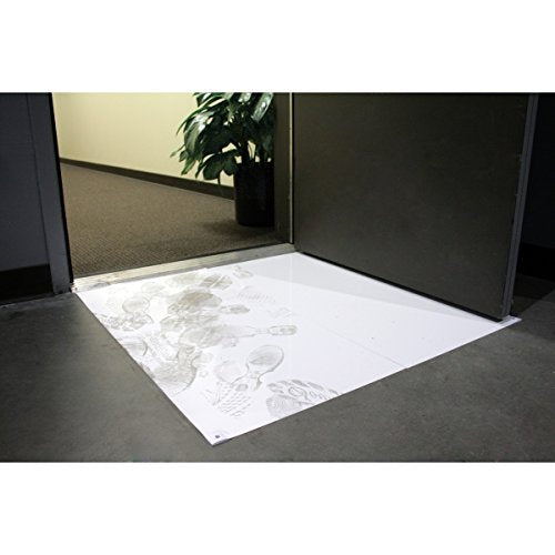 Clean Room Tacky Mats, Disposable 18" x 36" Sticky Floor Mats, Adhesive-based, Pull Dirt, Dust and Debris from Shoes for Laboratory, Hospital, Construction and More, White - 120 Total Sheets