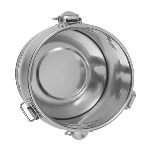5L/1.3gal Milk Can 201 Stainless Steel, Sealed Lid Food Storage Container for Liquid & Dry Goods, Wine Pail Bucket Metal Tote Jug for Kitchen, Farm