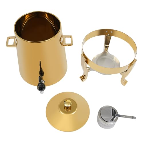 Stainless Steel Beverage Dispenser, 3.43Gal/13L Drink Dispenser with Spigot, Water Beverage Milk Can Milk Pail Bucket for Hot Water, Cold Milk, Coffee, Tea, Juice - size: 3.43Gal/13L