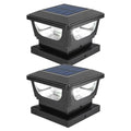 Sumaote 3x3 Solar Post Cap Lights, 120 Lumen 6500K Cool White, 2 Pack | Fence Post Solar Lights Fits 3x3 Metal & 4x4 Wood/Vinyl, IP65 Waterproof, Ideal For Garden, Yard, Porch, Deck Railing - size: 2 Pack