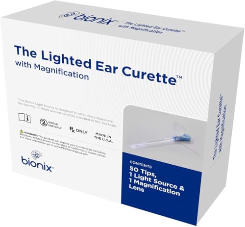 Bionix - Lighted Ear Curette Variety Pack, Earwax Removal Kit, Helps Remove Wax Buildup, Safe Earwax Removal, Convenient & Easy-to-Use, Flexible, Ideal for Healthcare Providers, Single-Use (50 Count) - color: Variety Pack