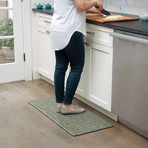 Home Dynamix Trenton Solace Traditional Diamond Textured Kitchen Mat, Sage, 17"x32" (Pack of 2) - color: Sage, size: 32"L x 17"W x 0.5"Th (Pack of 2)