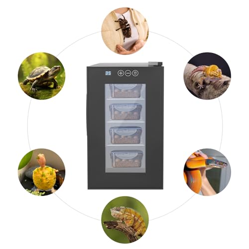 23L Cabinet Incubator, Reptile Egg Incubator with Constant Temperature 10-40°C, Cooling and Heating Incubator for Snakes Turtle Lizard Bearded Dragon Eggs