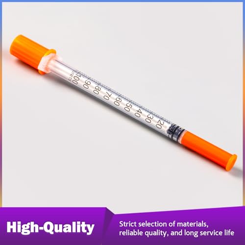 Syringes 1ml 30 Gauge 1/2 Inch 13mm Disposable Lab Supplies, Pack of 100 | U-100, Single-Use, Smooth & Leak-Proof, Individually Wrapped - size: 1ML 30G 1/2" 13MM