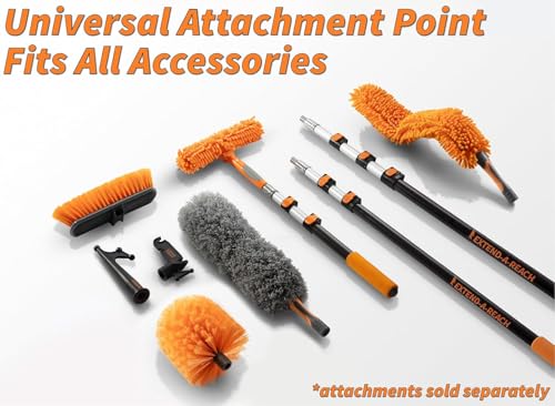 1.5-3 ft Long Paint Roller Extension Pole, Multi-Purpose Telescopic Handle | Extension Pole with Universal Twist-on Metal Tip // Lightweight & Sturdy Pole for Painting, Dusting and Window Cleaning - size: 3 feet