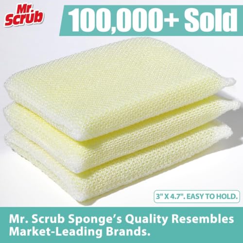Sponges Kitchen Scrub Dish Sponge Scouring Pad, 6 Pack Cleaning Brush Dishwasher Soap Supplies, Dishwashing Dinnerware Towels Sink Pan Pot Cloth Rags Holder Bathroom Bathtub (Multi Color) - size: 6 Pack-(Multi Color)