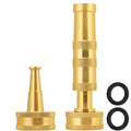 Brass Adjustable High Pressure Hose Nozzle - 3/4 GHT Thread for Watering, Cleaning & More - color: Sprinkler+Nozzle