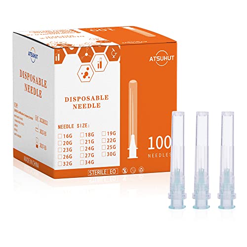 32Ga 0.16Inch Needle Disposable Each Individually Wrapped-Pack of 100 (32G-4mm-100pcs)
