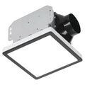 Homewerks 100 CFM Bathroom Exhaust Fan with LED, Matte Black Trim | 2.0 Sones, for Rooms Up to 100 sq ft, Magnetic Trim, Galvanized Steel Housing, EasyAnchor Install, Bathroom Fan with Light - color: 100 CFM Brushed Matte Black Square