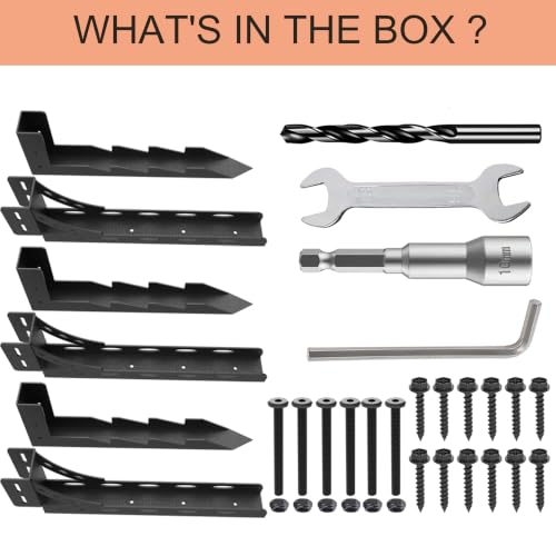 Eurydice Adjustable Heavy Duty Fence Post Repair Kit for 4x4 & 6x6 Posts | Quick fix broken & leaning fence post repair kit with thickened steel post base, anchor, fence repair stakes & post support
