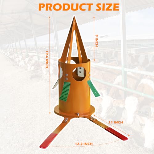Bulk Bag Unloader for Animal Feed, Grain & Fertilizer | FIBC Big Bag Dispenser | Heavy-Duty, Portable Tool for Farm, Warehouse, Construction - color: Yellow