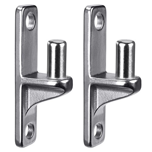 Insaga 304 Stainless Steel Gate Hinges 2 Pcs, Heavy Duty Wall Mount Hinges with 5/8" Pin, One-Piece Casting Farm & Chain Link Fence Gate Hardware - color: Silver-SS-Pin-2Pcs