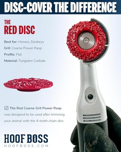 Horse Hoof Trimmers Kit, 110V Electric Set with Supplies | Rotary Farrier Tool, Trimming & Finishing Discs, Chain File, Safety Glasses & Tool Bag, Plug-In - size: Horse Hoof Trimming