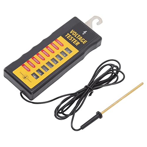 Generic Electric Fence Voltage Tester, 2000-12000V Wide Measurement Range with 8 Neon Lights, Portable Fault Finder, Ideal for Farms, Livestock & Ranch