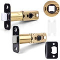 Door Latch Replacement - Non-Locking, 8mm Square Hole, Matte Black, 2 Pack | For Bedroom, Bathroom & Closet,Fits 2-3/8" or 2-3/4" Adjustable Backset, Easy install. Premium solid stainless steel.