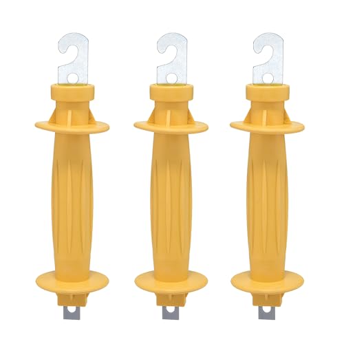 3 Pcs Electric Fence Spring Gate Handle, Yellow | Electric Fence Heavy Duty Gate Handle