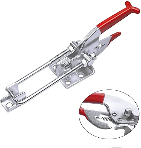 SKYCK 6-Pack 2000lbs Capacity Heavy Duty Toggle Clamp,Adjustable U Bolt Self-Lock Latch for Tire Carrier,Toggle Latch Lock for Sliding Door,40431 Pull Cam Jigs for Barn Door Jamb,Tool Box,Smoker Clamp