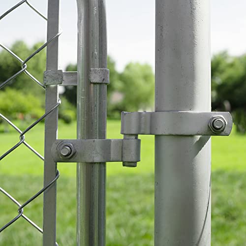 1-3/8" x 2-3/8" Chain Link Fence Gate Post Hinge, Heavy Duty Gate Hinges with 1-3/8" Female Hinges （2 Piece） and 2-3/8" Male Hinges （2 Piece）, Nut/Bolt Included, 3mm Thickness.