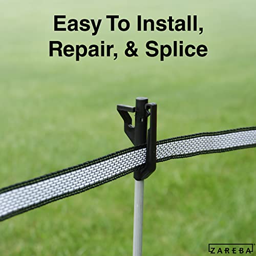 Zareba 1-Inch 656 ft Polytape - 200 M Electric Fencing - Highly Visible Polytape - Easy to Install, Repair, Slice - PT656W1-Z - size: 1 Pack