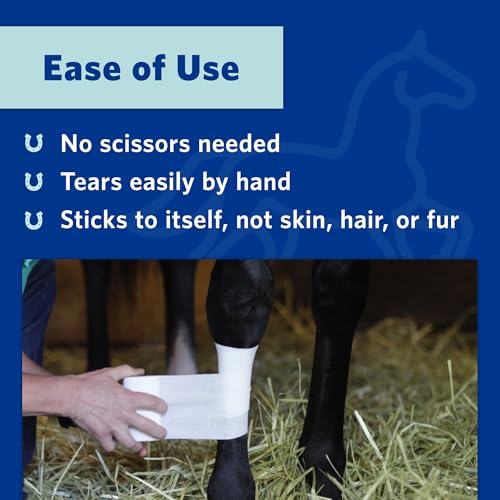 OVIK Health PowerFlex Equine – Extra Strong Self-Adhering Bandage Wrap – Wound Care, Compression & Support Bandage for Horses, Cows & Dogs – Woodland Camo, 4 inch, 4 Rolls (Resealable Case) - color: Camo