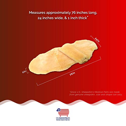 Medical Sheepskin Pelt - Double Large - size: 2' x 6'4"