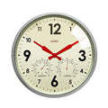 Cloudnola Indoor Outdoor Waterproof Metal Wall Clock with Thermometer and Hygrometer, Zinc Gray, 12 inch Silent Non-Ticking Battery Operated Quality Quartz Round Clock for Patio and Home Decor