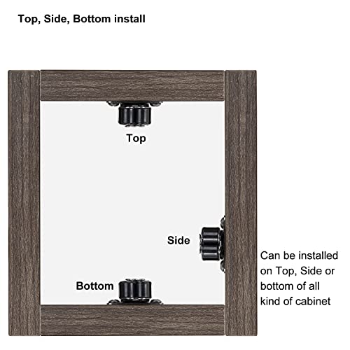 Keenkee Cabinet Latch Double Roller Catch, Black Nickel, 4 PCS | Hardware for Cupboard Closet Kitchen, Cabinet Door Latches and Catches - color: BlackNickel 4ps