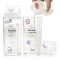 Papablic Glass Breast Milk Pitcher, 17oz 2-Pack Breastmilk Storage Containers for Pitcher Method Feeding, BPA-Free Leakproof Baby Formula & Milk Storage Bottles, Fridge Safe, Includes Cute Stickers