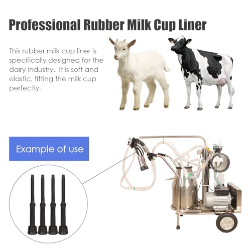 Milking Liner Rubber 4 Pcs, Rubber Inflation Liner for Cow (240) Milking Equipment for Cows - style: 240