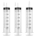 300mL Plastic Syringe for Liquid - 3 Pack Large Syringes with Adapter | Individually Wrapped for Scientific Labs, Feeding, Oil Filling - style: 300mL